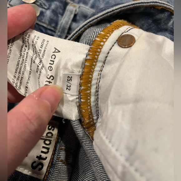 Acne studio denim jean $430 style name row str vintage size 25 - Picture 2 of 6